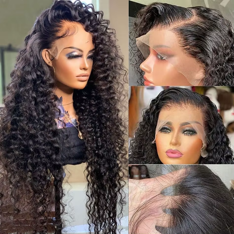 Highlight Wig Human Hair Ombre HD Lace Wig 13x6 Human Hair Deep Wave Frontal Wig Brazilian 13x4 Water Wave Curly Wigs For Women