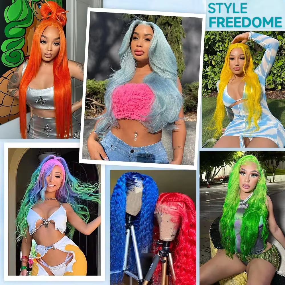 Noble Synthetic Lace Front Wigs For Women 38 Inch Straight Wig Lace Wig Ombre Blonde Lace Wigs Cosplay Straight Lace Front Wig additional view