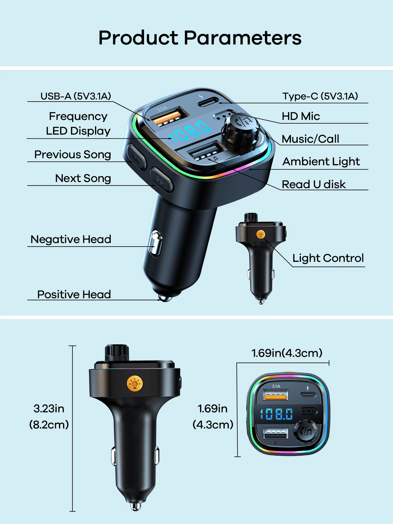 Portable Mini Fan with Strong Airflow for Outdoor Camping and Travel USB Rechargeable additional view